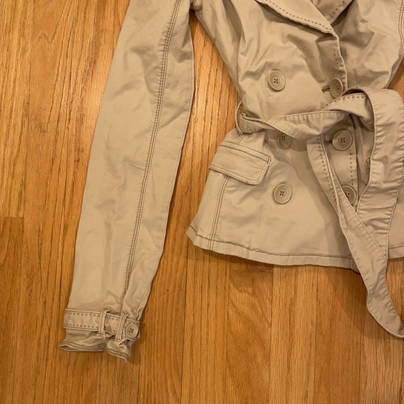 Abercrombie kids tan pea coat / trench coat - Picture 4 of 5